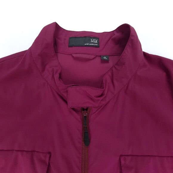 NEW Uniqlo Undercover Ripstop Cargo Windbreaker Jacket Burgundy Medium Gorpcore - Picture 3 of 10